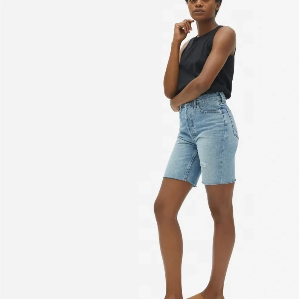 Everlane The '90s Cheeky Long High Waisted Denim Short Organic Cotton - Picture 11 of 13